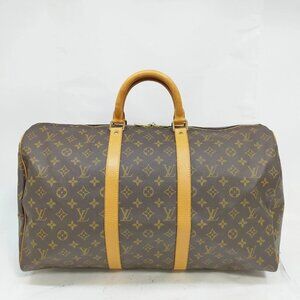 Authentic Louis Vuitton Keepall 50 Monogram Canvas Duffle Travel Bag
